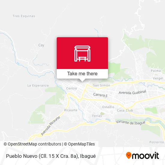 Mapa de Pueblo Nuevo (Cll. 15 X Cra. 8a)