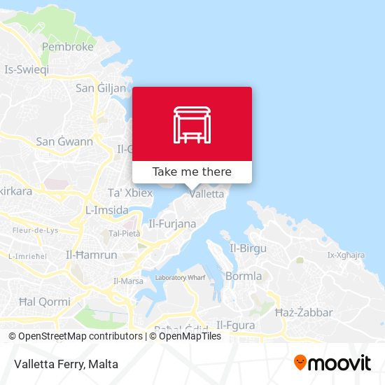 Valletta Ferry map