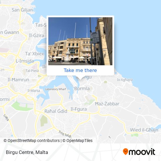 Birgu Centre map