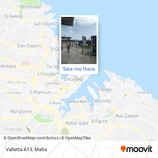 Valletta A13 map