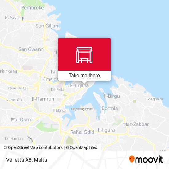 Valletta A8 map