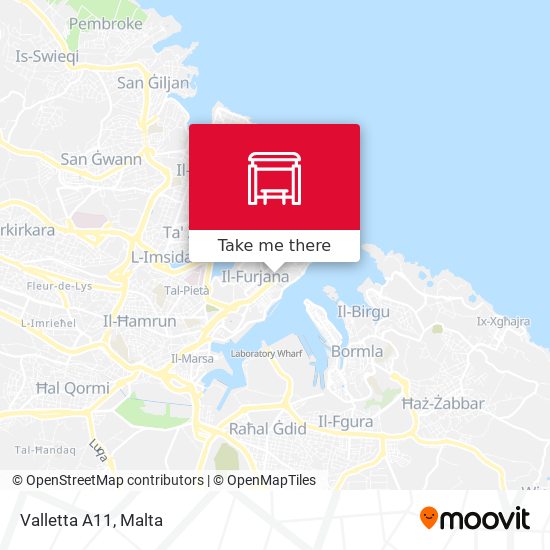 Valletta A11 map
