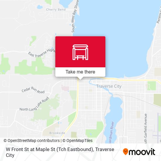 W Front St at Maple St (Tch Eastbound) map