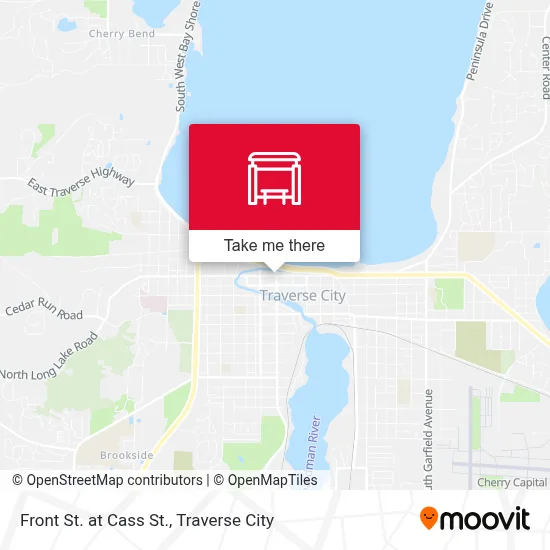 Front St. at Cass St. map