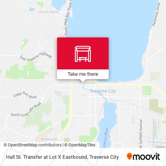 Hall St. Transfer at Lot X Eastbound map