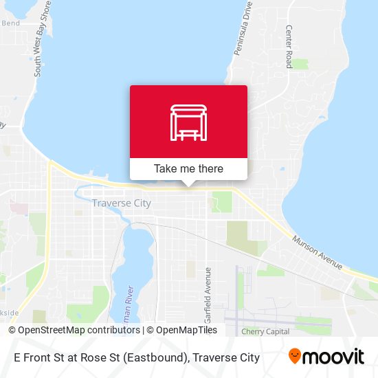 Mapa de E Front St at Rose St (Eastbound)