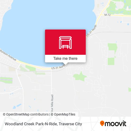 Woodland Creek Park-N-Ride map