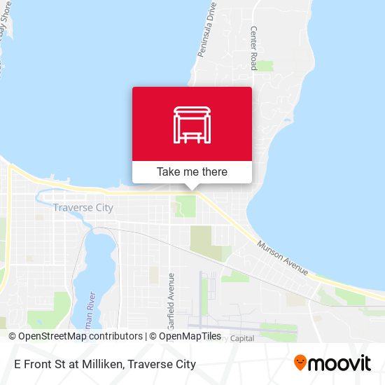 E Front St at Milliken map