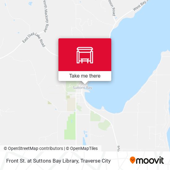 Front St. at Suttons Bay Library map