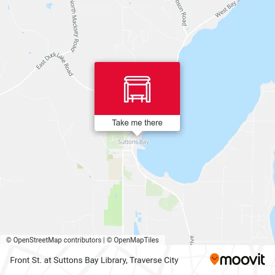 Front St. at Suttons Bay Library map