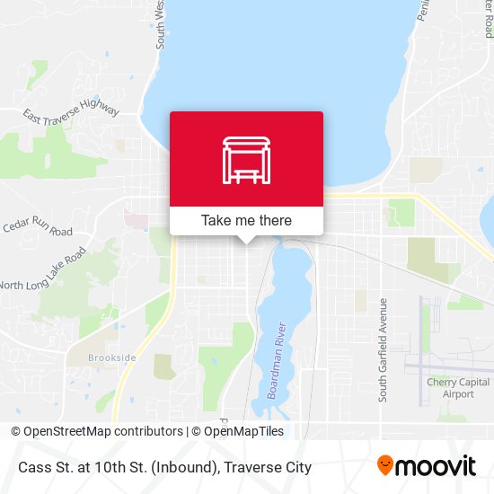 Cass St. at 10th St. (Inbound) map