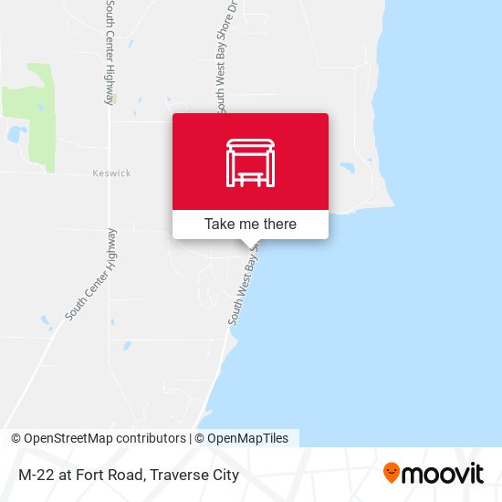 M-22 at Fort Road map