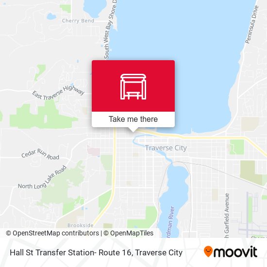 Hall St Transfer Station- Route 16 map