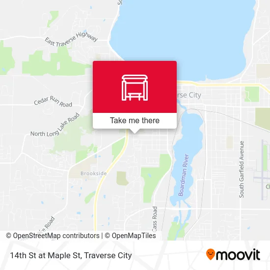 14th St at Maple St map