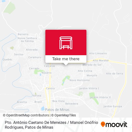 Pto. Antônio Caetano De Menezes / Manoel Onófrio Rodrigues map