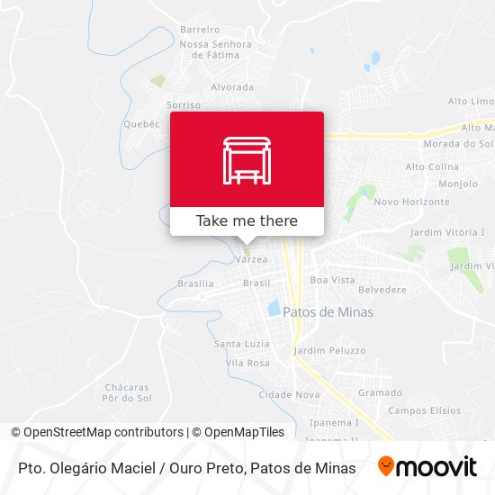 Pto. Olegário Maciel / Ouro Preto map