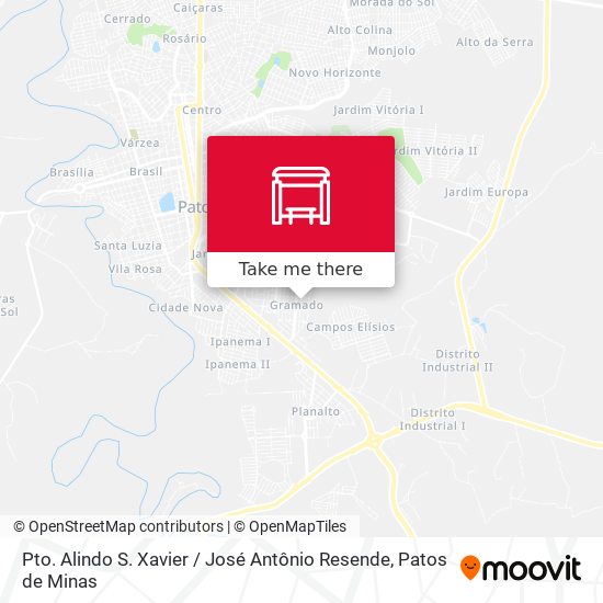 Pto. Alindo S. Xavier / José Antônio Resende map
