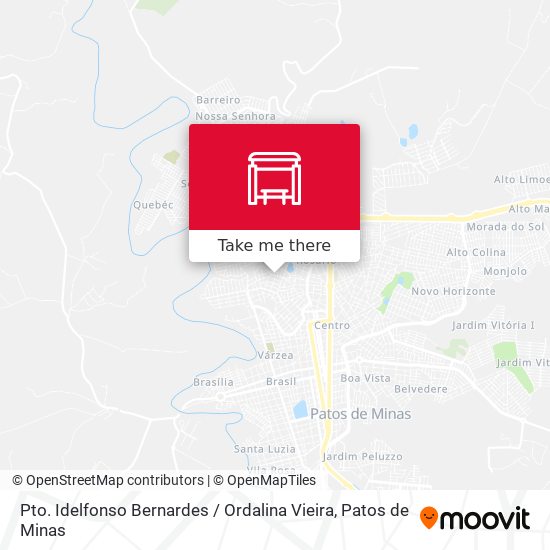 Pto. Idelfonso Bernardes / Ordalina Vieira map