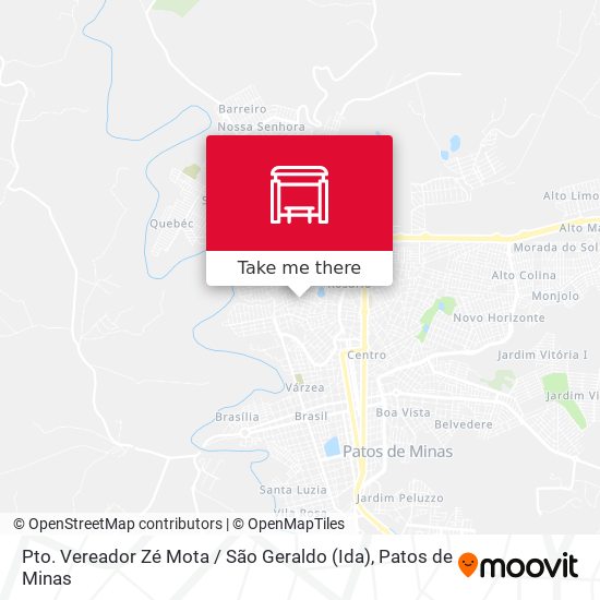 Pto. Vereador Zé Mota / São Geraldo (Ida) map