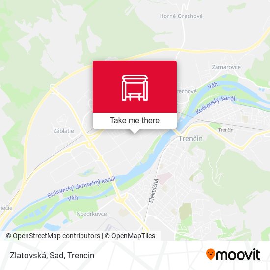 Zlatovská, Sad map