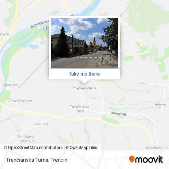 Trenčianska Turná map