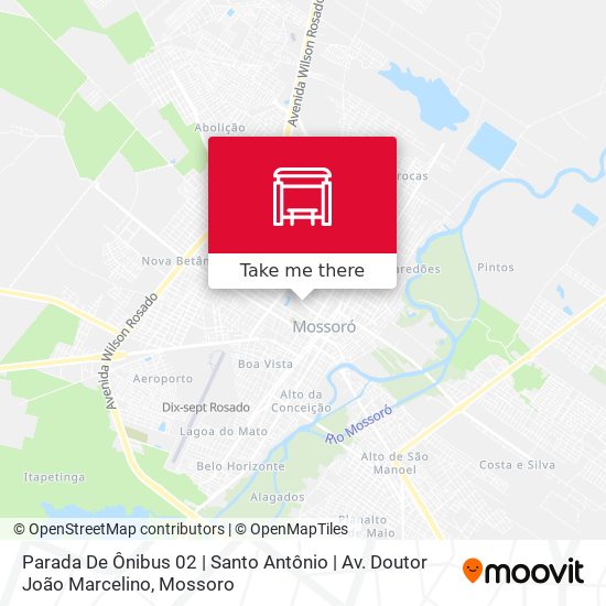 Mapa Parada De Ônibus 02 | Santo Antônio | Av. Doutor João Marcelino