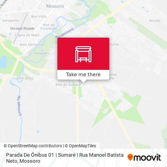 Mapa Parada De Ônibus 01 | Sumaré | Rua Manoel Batista Neto