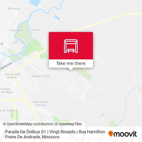 Mapa Parada De Ônibus 01 | Vingt Rosado | Rua Hamilton Freire De Andrade