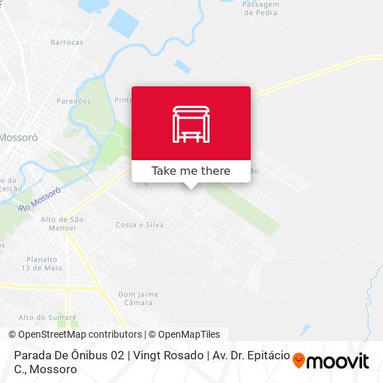 Parada De Ônibus 02 | Vingt Rosado | Av. Dr. Epitácio C. map