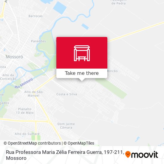 Mapa Rua Professora Maria Zélia Ferreira Guerra, 197-211