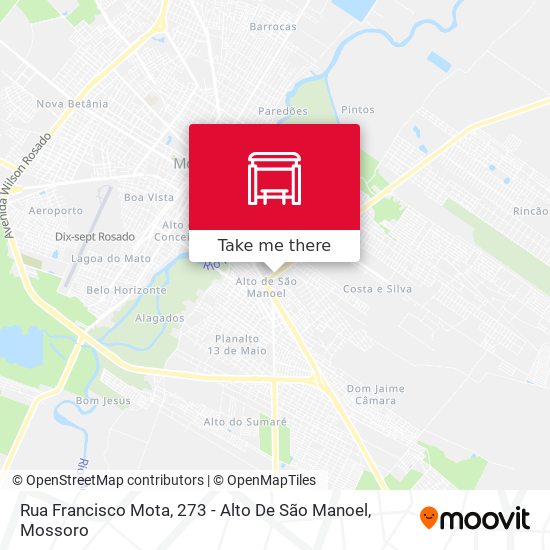 Rua Francisco Mota, 273 - Alto De São Manoel map