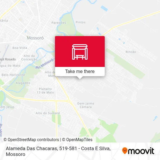 Alameda Das Chacaras, 519-581 - Costa E Silva map