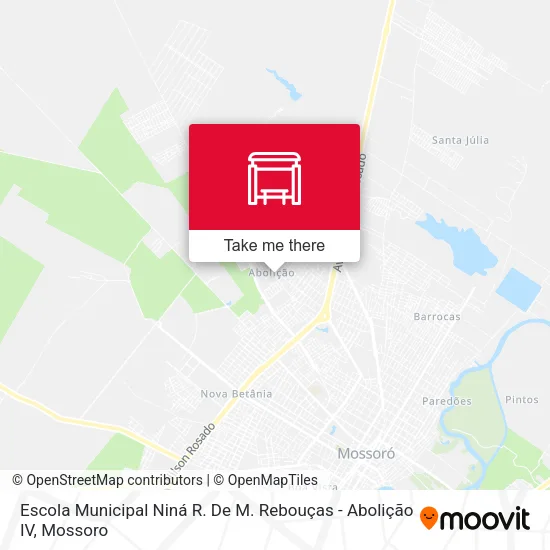 Mapa Escola Municipal Niná R. De M. Rebouças - Abolição IV