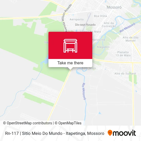 Rn-117 | Sitio Meio Do Mundo - Itapetinga map