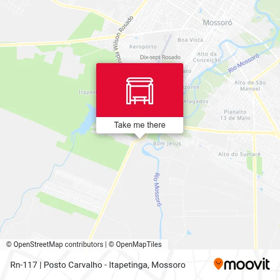 Rn-117 | Posto Carvalho - Itapetinga map
