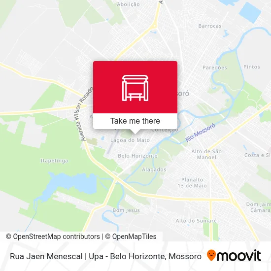 Rua Jaen Menescal | Upa - Belo Horizonte map