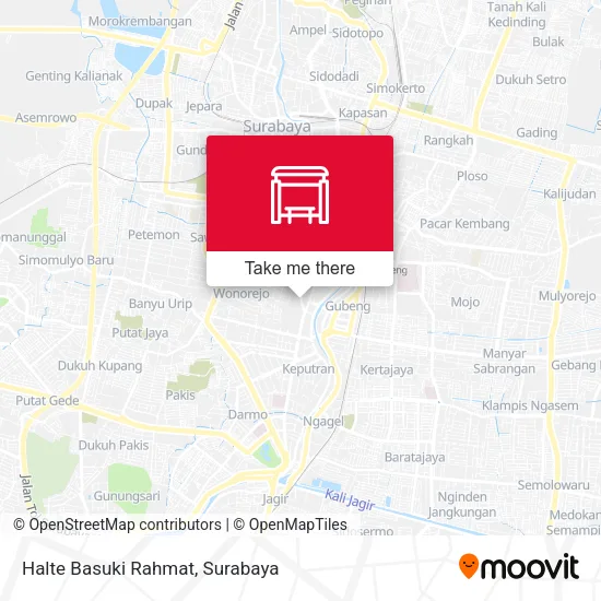 Halte Basuki Rahmat map
