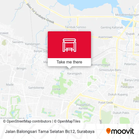 Jalan Balongsari Tama Selatan Bc12 map