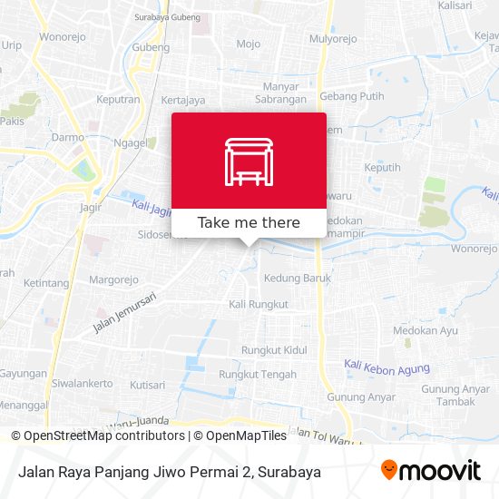 Jalan Raya Panjang Jiwo Permai 2 map