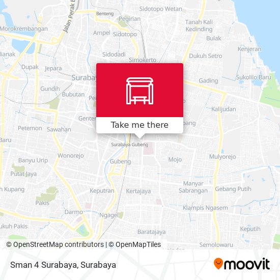 Sman 4 Surabaya map