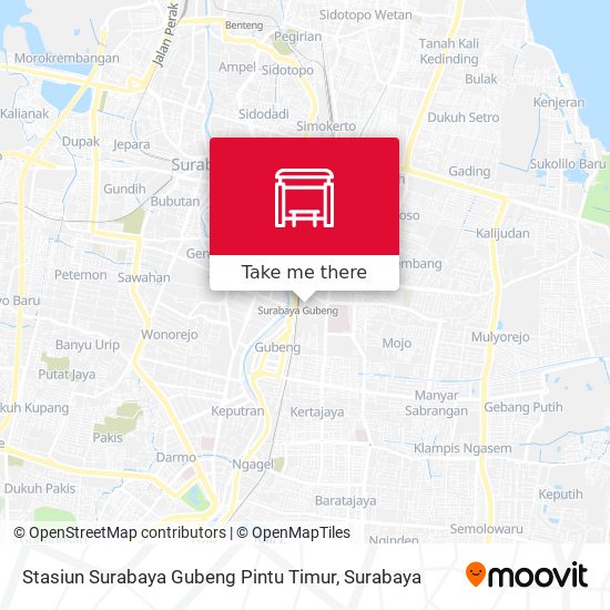 Stasiun Surabaya Gubeng Pintu Timur map