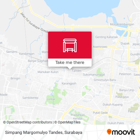 Simpang Margomulyo Tandes map