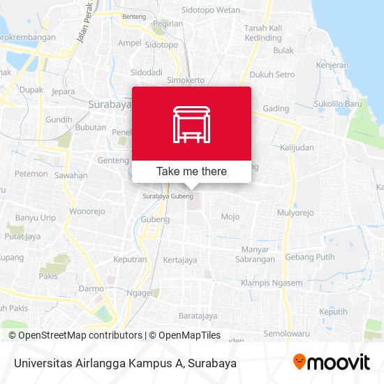 Universitas Airlangga Kampus A map