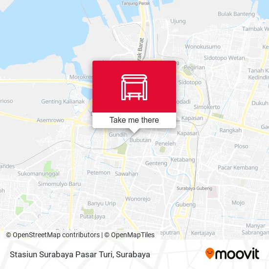Stasiun Surabaya Pasar Turi map