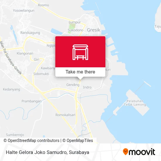 Halte Gelora Joko Samudro map