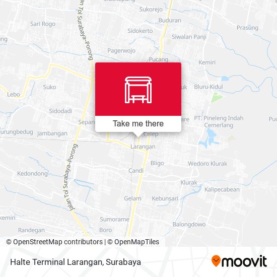 Halte Terminal Larangan map