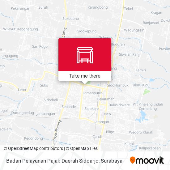 Badan Pelayanan Pajak Daerah Sidoarjo map