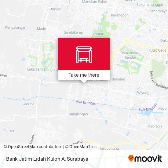 Bank Jatim Lidah Kulon A map