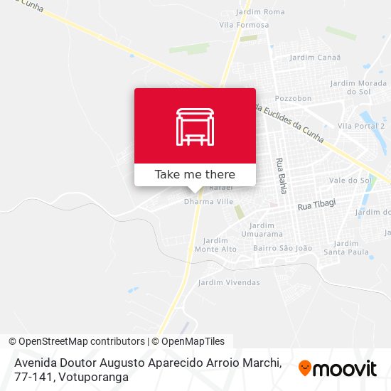 Mapa Avenida Doutor Augusto Aparecido Arroio Marchi, 77-141