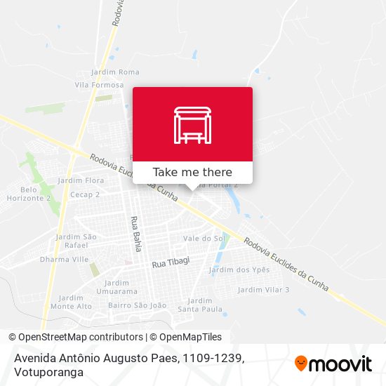 Mapa Avenida Antônio Augusto Paes, 1109-1239